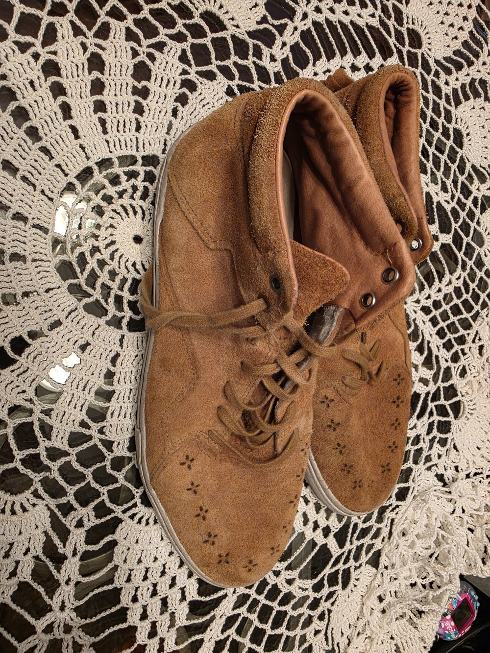 Diamond Supply Co. Mens Lace-Up Suede Ankle Boots in Brown